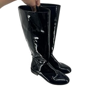 Aerosols Womens 8.5 Knee High‎ Berri Boot Black Dark Academia Punk Goth Black